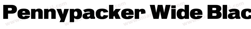 Pennypacker Wide Black字体转换